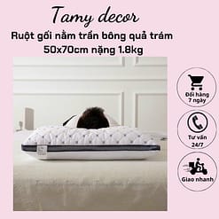 Ruột gối trần bông quả trám cao cấp vỏ gối cotton 100% TamyDecor kích thước 50*70cm » TamyDecor - Chăn ga gối đệm 17 5 » TamyDecor - Chăn ga gối đệm