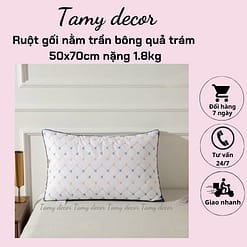 Ruột gối trần bông quả trám cao cấp vỏ gối cotton 100% TamyDecor kích thước 50*70cm » TamyDecor - Chăn ga gối đệm 21 4 » TamyDecor - Chăn ga gối đệm