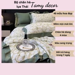Bộ ga gối chăn hè lụa thái hình hoa sang trọng Tamy Decor » TamyDecor - Chăn ga gối đệm 31 1 » TamyDecor - Chăn ga gối đệm