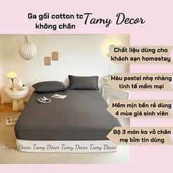 Ga gối cotton tc 3 món không chăn màu trơn TamyDecor » TamyDecor - Chăn ga gối đệm 44 2 » TamyDecor - Chăn ga gối đệm