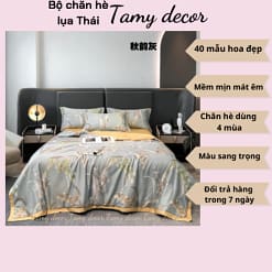 Bộ ga gối chăn hè lụa thái hình hoa sang trọng Tamy Decor » TamyDecor - Chăn ga gối đệm 51 1 » TamyDecor - Chăn ga gối đệm