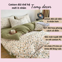 Set chăn ga cotton đũi 40s họa tiết hoa Tamy Decor » TamyDecor - Chăn ga gối đệm cotton40s 13 » TamyDecor - Chăn ga gối đệm