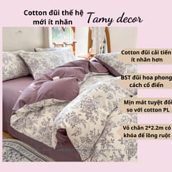 Set chăn ga cotton đũi 40s họa tiết hoa Tamy Decor » TamyDecor - Chăn ga gối đệm cotton40s 31 » TamyDecor - Chăn ga gối đệm