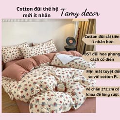 Set chăn ga cotton đũi 40s họa tiết hoa Tamy Decor » TamyDecor - Chăn ga gối đệm cotton40s 39 » TamyDecor - Chăn ga gối đệm