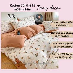 Set chăn ga cotton đũi 40s họa tiết hoa Tamy Decor » TamyDecor - Chăn ga gối đệm cotton40s 9 » TamyDecor - Chăn ga gối đệm