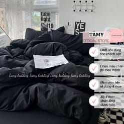 Bộ ga gối Cotton TC màu trơn - notag nhà Tamy decor