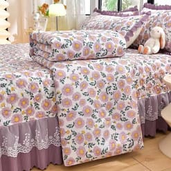 Bộ chăn ga trần bông cotton đũi phủ ren bèo Tamy Decor » TamyDecor - Chăn ga gối đệm duitranphu10 » TamyDecor - Chăn ga gối đệm