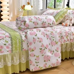 Bộ chăn ga trần bông cotton đũi phủ ren bèo Tamy Decor » TamyDecor - Chăn ga gối đệm duitranphu11 » TamyDecor - Chăn ga gối đệm