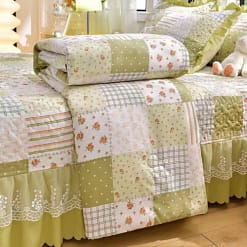 Bộ chăn ga trần bông cotton đũi phủ ren bèo Tamy Decor » TamyDecor - Chăn ga gối đệm duitranphu9 » TamyDecor - Chăn ga gối đệm