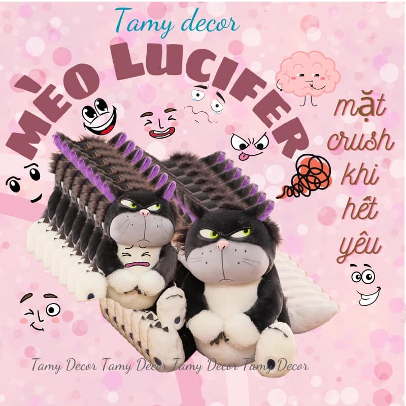 Gấu bông mèo Lucifer mặt quạo cao cấp Tamy Decor » TamyDecor - Chăn ga gối đệm gaubong 34 » TamyDecor - Chăn ga gối đệm