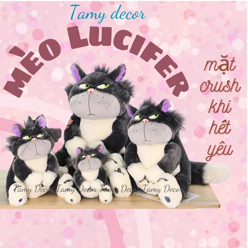 Gấu bông mèo Lucifer mặt quạo cao cấp Tamy Decor » TamyDecor - Chăn ga gối đệm gaubong 4 » TamyDecor - Chăn ga gối đệm