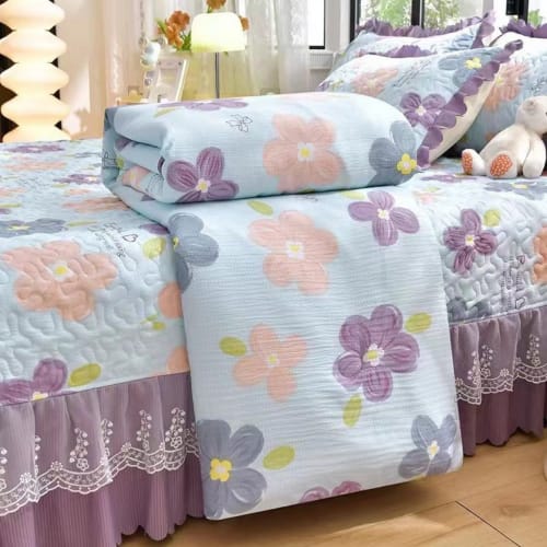 Bộ chăn ga trần bông cotton đũi phủ ren bèo Tamy Decor » TamyDecor - Chăn ga gối đệm duitranphu2 » TamyDecor - Chăn ga gối đệm
