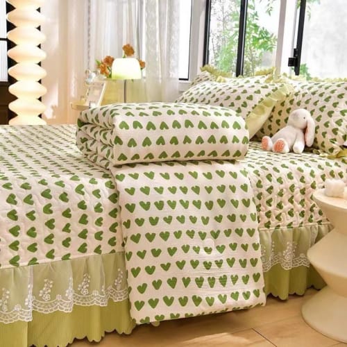 Bộ chăn ga trần bông cotton đũi phủ ren bèo Tamy Decor » TamyDecor - Chăn ga gối đệm duitranphu5 » TamyDecor - Chăn ga gối đệm