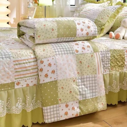 Bộ chăn ga trần bông cotton đũi phủ ren bèo Tamy Decor » TamyDecor - Chăn ga gối đệm duitranphu9 » TamyDecor - Chăn ga gối đệm
